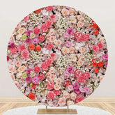 Aperturee - Romantic Colorful Floral Round Backdrop For Wedding