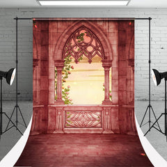 Aperturee - Pink Retro Architecture Sweep Photography Backdrop