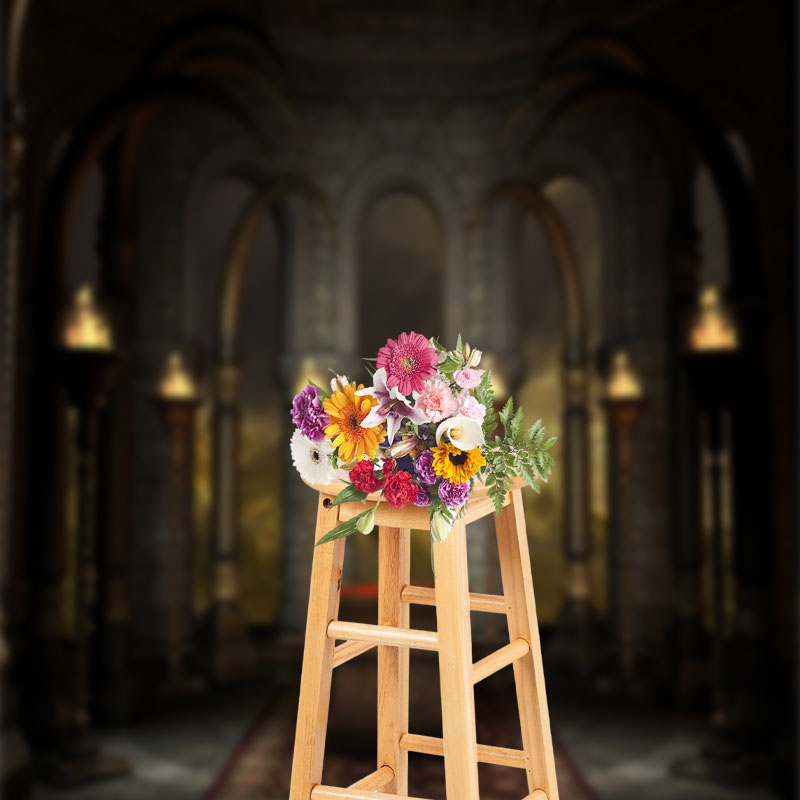 Aperturee - Retro Marble Building Sacrifice Photography Backdrop