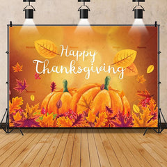 Aperturee Rustic Wood Harvest Scene Thanksgiving Day Backdrop, Pumpkins and Maple Leaves, Cozy Autumn Decoration