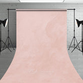 Aperturee Elegant Blush Pink Textured Sweep Backdrop, Soft Aesthetic Plaster Wall Photography Background for Portraits