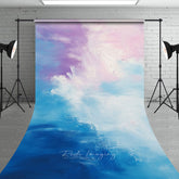 Aperturee Ethereal Abstract Blue Purple Pink Textured Sweep Backdrop, Painterly Art for Photography Studio