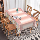 Aperturee - Aperturee Pink Glitter Pattern 40th Birthday Rectangle Tablecloth