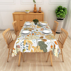 Aperturee Cute Ladybug and Leaf Tablecloth, Colorful Insect Garden Theme for Kids Birthday Party or Spring Picnic