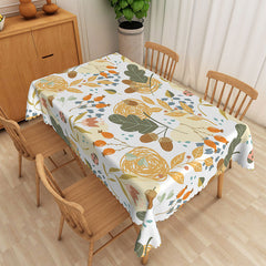 Aperturee Cute Ladybug and Leaf Tablecloth, Colorful Insect Garden Theme for Kids Birthday Party or Spring Picnic