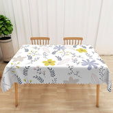 Aperturee Fresh and Sweet Spring Floral Tablecloth, for Cheerful Garden Party, Easter, and Bridal Shower Decor