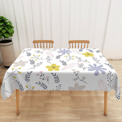 Aperturee Fresh and Sweet Spring Floral Tablecloth, for Cheerful Garden Party, Easter, and Bridal Shower Decor
