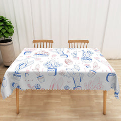 Aperturee Lovely Holiday Tablecloth with Carnival Pattern, for Circus Themed Birthday Party and Festive Events