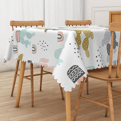 Aperturee Sweet Holiday Tablecloth with Carnival and Circus Pattern, for Kids Birthday Party and Fun Celebrations