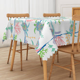 Aperturee Summer Underwater Tablecloth with Sea Turtle Totem, for Ocean, Coastal and Marine Life Themed Decor