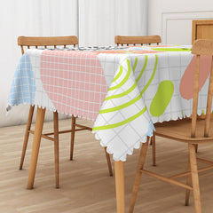 Aperturee Fresh Classical Plaid Tablecloth, for Traditional Farmhouse Kitchen and Everyday Dining Table Decor