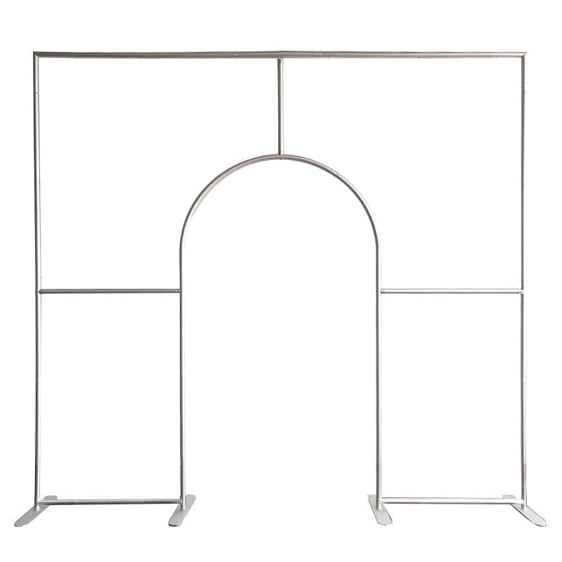 Aperturee - Silver 10X9FT Welcome Door Chiara Party Metal Stand