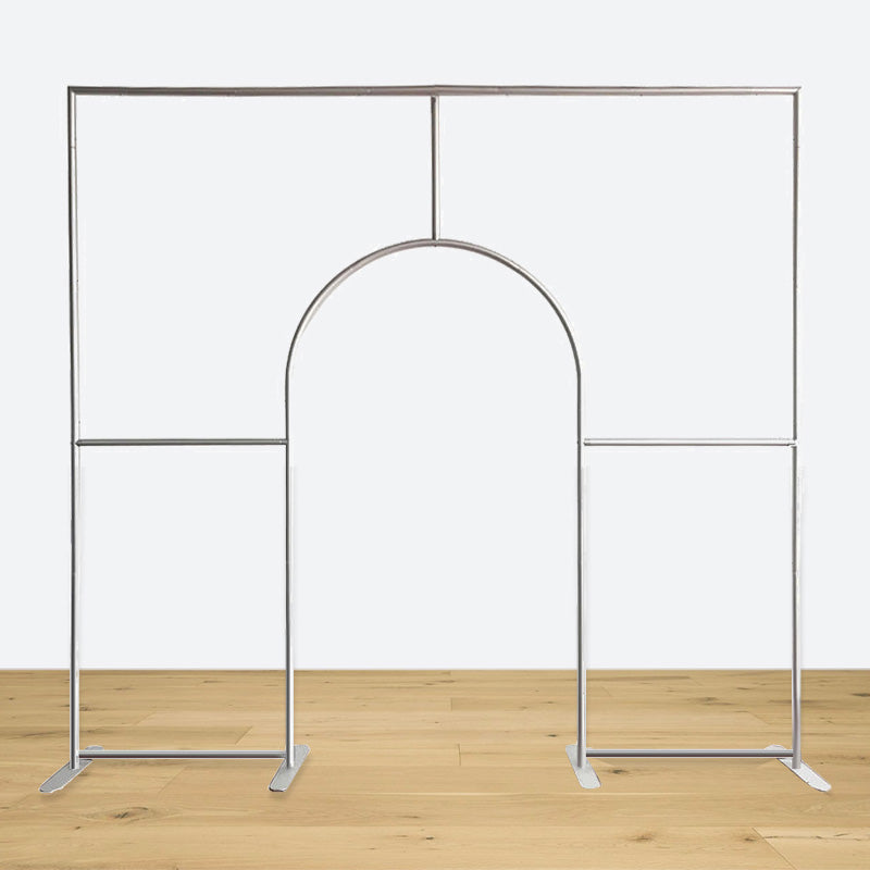 Aperturee - Silver 10X9FT Welcome Door Chiara Party Metal Stand