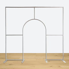 Aperturee - Silver 10X9FT Welcome Door Chiara Party Metal Stand