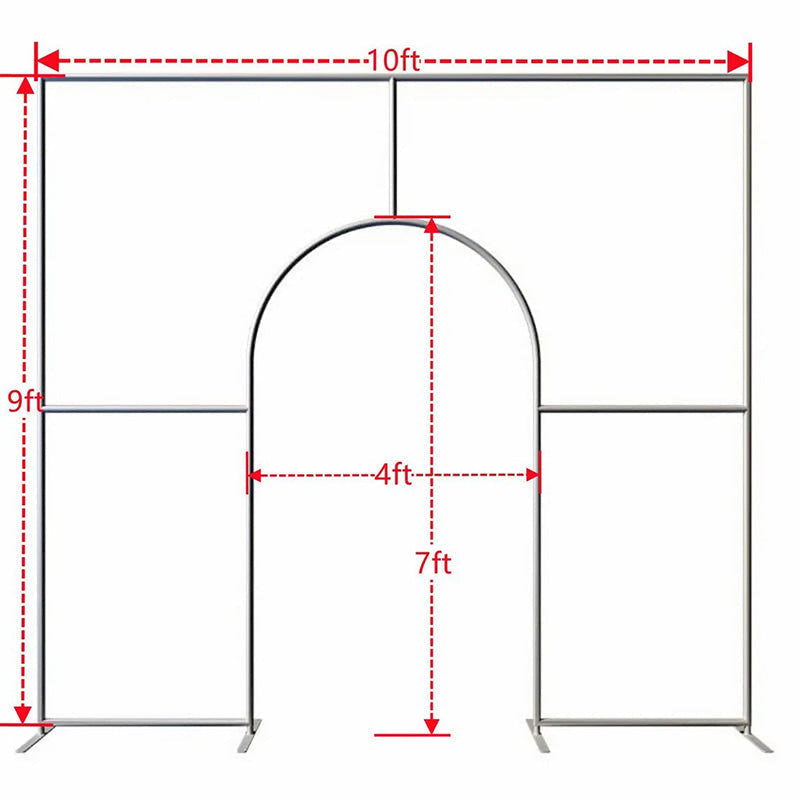 Aperturee - Silver 10X9FT Welcome Door Chiara Party Metal Stand