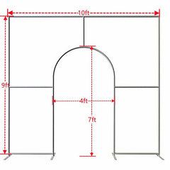 Aperturee - Silver 10X9FT Welcome Door Chiara Party Metal Stand