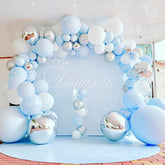 Aperturee Sky Blue 139 Pack Balloon Arch Kit | Party Decorations - White | Silver