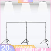 Aperturee - (7 Day Delivery) Aperturee 20x10ft Photography Backdrop Stand Kit for Room Set Adjustable Pipe Frame Stable for Studio