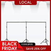 Aperturee - (7 Day Delivery) Aperturee 20x10ft Photography Backdrop Stand Kit for Room Set Adjustable Pipe Frame Stable for Studio