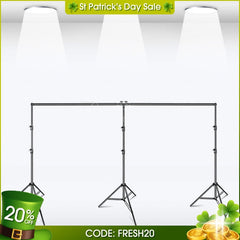 Aperturee - (7 Day Delivery) Aperturee 20x10ft Photography Backdrop Stand Kit for Room Set Adjustable Pipe Frame Stable for Studio