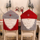 Aperturee - 20X24 Inch Santa Claus Kitchen Christmas Chair Covers