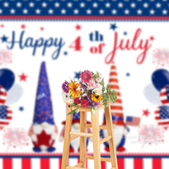 Aperturee - 4Th July Dwarf USA Balloons Independence Day Backdrop