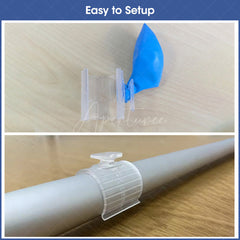 Aperturee - 5 Pack Magic Clips to Attach Balloons or Decor to the Circle Backdrop