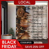 Aperturee - (7 Day Delivery) Aperturee African American Girl Quotes Shower Curtain Kit