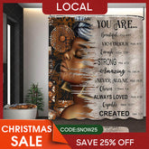 Aperturee - (7 Day Delivery) Aperturee African American Girl Quotes Shower Curtain Kit