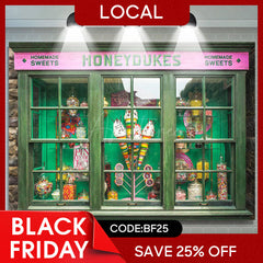 Aperturee - (7 Day Delivery) Aperturee Green Candyland Shop Honeydukes Birthday Backdrop