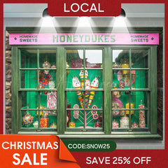 Aperturee - (7 Day Delivery) Aperturee Green Candyland Shop Honeydukes Birthday Backdrop