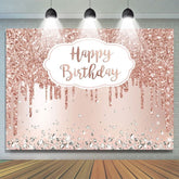 Aperturee - (7 Day Delivery) Aperturee Rose Gold Sparkle Diamond Girl Birthday Backdrop