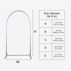 Aperturee - Aperturee Silver Wedding Backdrop Flower Arch Frame Party Decor