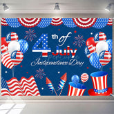 Aperturee - (7 Day Delivery) Aperturee Usa Flag Sparkle 4th July Independence Day Backdrop
