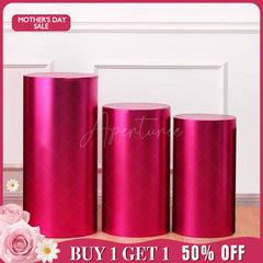 (7 Day Delivery) Bling Rose Red Stretchy Spandex Cylinder Covers
