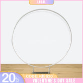 Aperturee - (7 Day Delivery) Aperturee Silver Round Heavy Duty Wedding Party Backdrop Stand