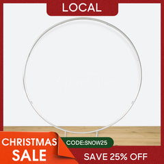 Aperturee - (7 Day Delivery) Silver Round Heavy Duty Wedding Party Backdrop Stand