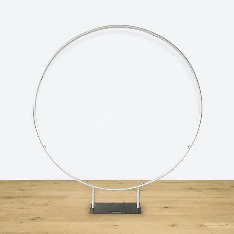 Lofaris (7 Day Delivery) Silver Round Heavy Duty Wedding Party Backdrop Stand
