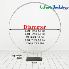 Aperturee Aluminum Alloy Round Backdrop Stand for Decoration