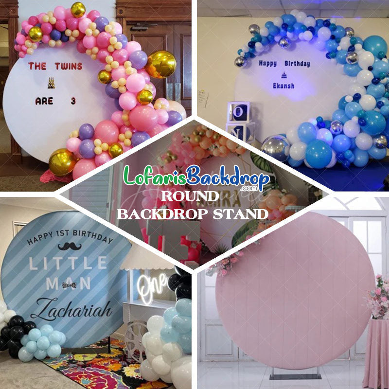 Aperturee Aluminum Alloy Round Backdrop Stand for Decoration