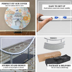 Aperturee Aluminum Alloy Round Backdrop Stand for Decoration