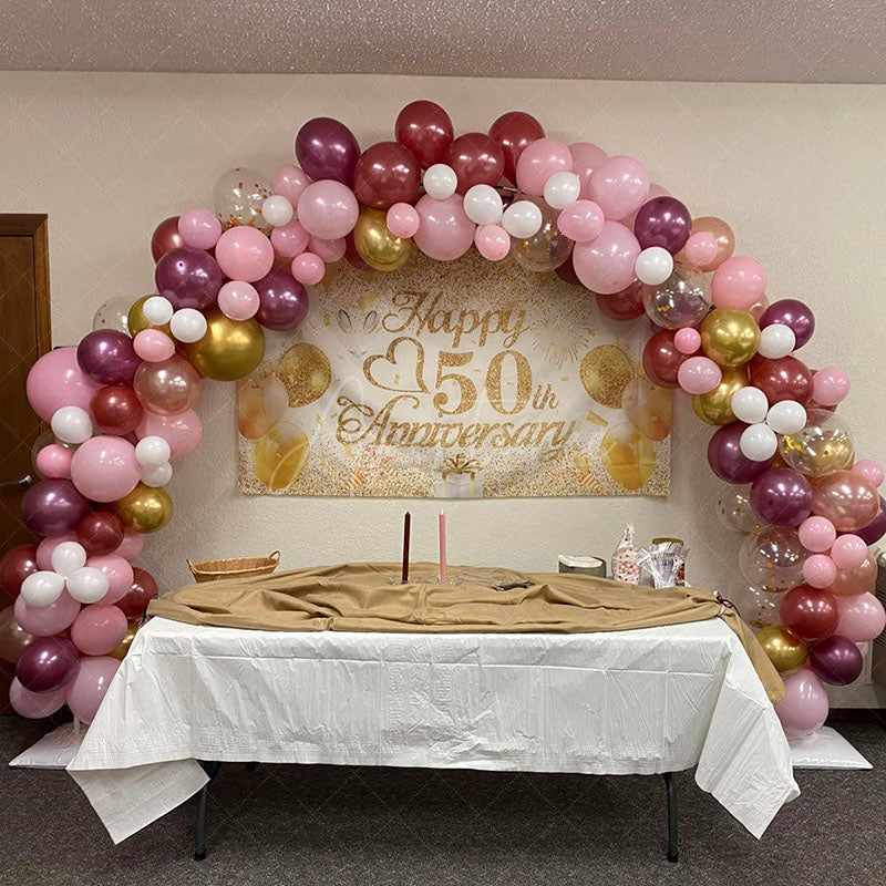 Aperturee - (7 Day Delivery) Wide Arch 10x8ft Wedding Stand Balloon Semi-circle Frame