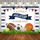 Aperturee - A Little All Star Is On His Way Baby Shower Backdrop