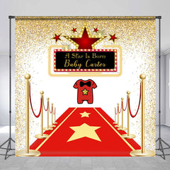 Aperturee - A Star Is Born Red Carpet Custom Baby Shower Backdrop