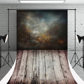 Aperturee - Abstract Art And Gray Wood Texture Sweep Backdrop