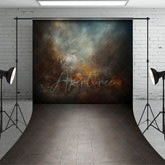 Aperturee - Abstract Blue Grey Wall Floor Sweep Photo Backdrop