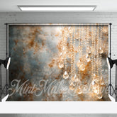 Aperturee - Abstract Glowing Crystal Pendant Retro Wall Backdrop