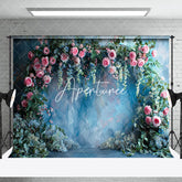 Aperturee - Abstract Greenery Arch Floral Cake Smash Backdrop