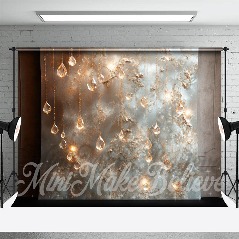 Aperturee - Abstract Light Crystals Pendant Retro Wall Backdrop