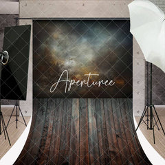Aperturee - Abstract Old Masters Dark Wood Texture Sweep Backdrop